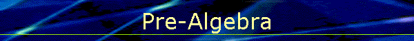 Pre-Algebra